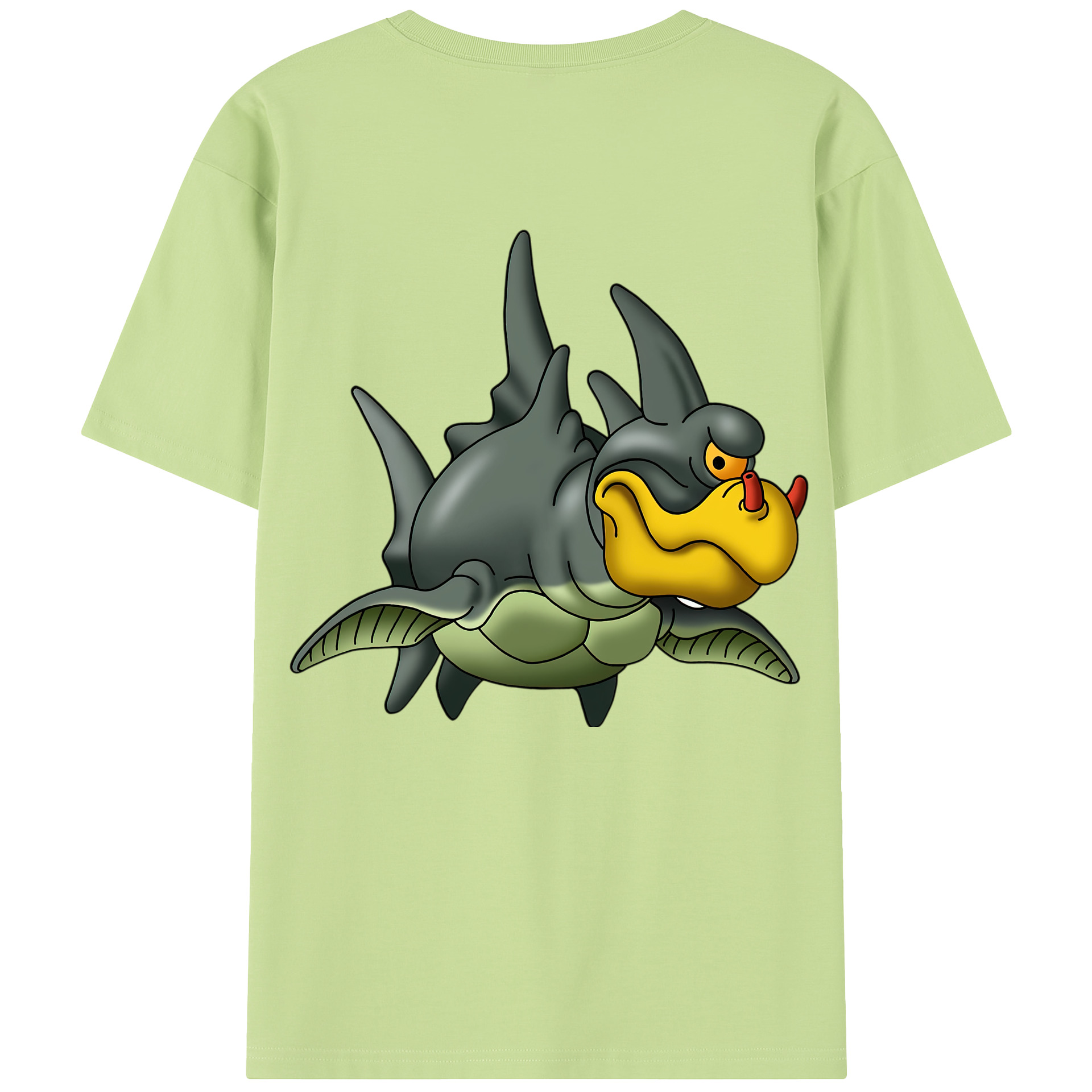 （画像用） ドラゴンクエスト Doragon Kuesuto Dragon Quest 綿100％半袖Tシャツ（背面プリント）